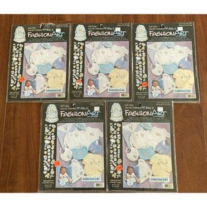 Dimensions Vintage Iron-On Transfers Wee Baby Bits For Baby 5 Packages 1999 New